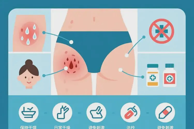 女人屁股上偶爾起濕疹能夠徹底治愈嗎(圖1)