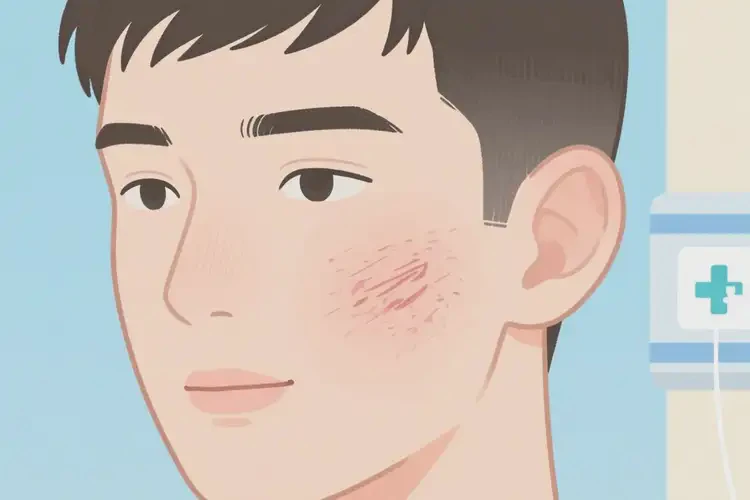 男生面部起濕疹不管它會(huì)自己痊愈嗎(圖4)