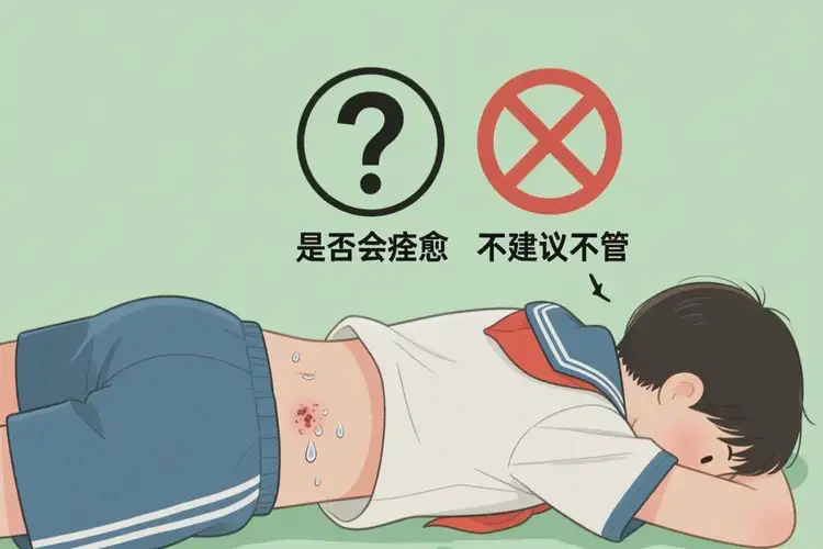 中學(xué)生屁股容易長(zhǎng)濕疹不管它會(huì)自己痊愈嗎(圖1)