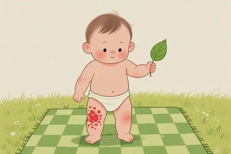 幼兒小腿容易長濕疹不管它會(huì)自己自愈嗎(圖1)