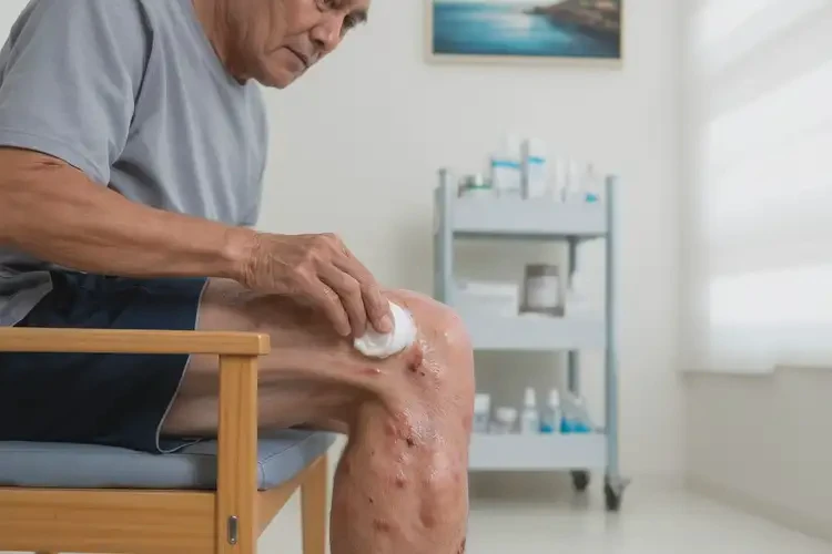 男性小腿起濕疹能夠徹底治愈嗎(圖2)