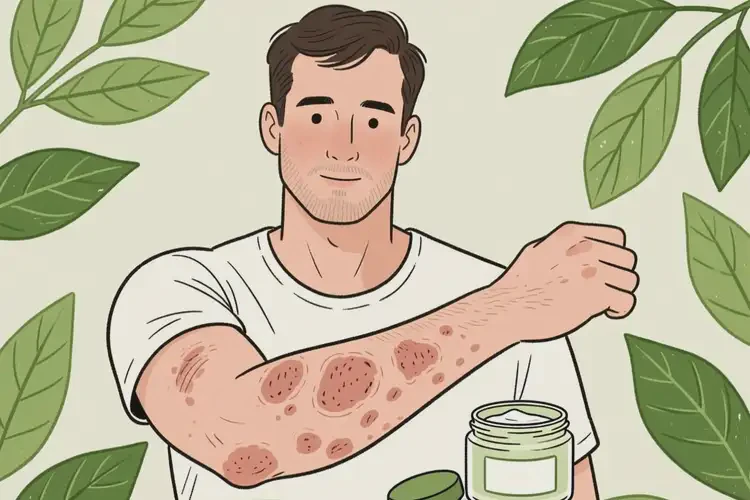 男性手臂長(zhǎng)濕疹可以徹底自愈嗎(圖2)