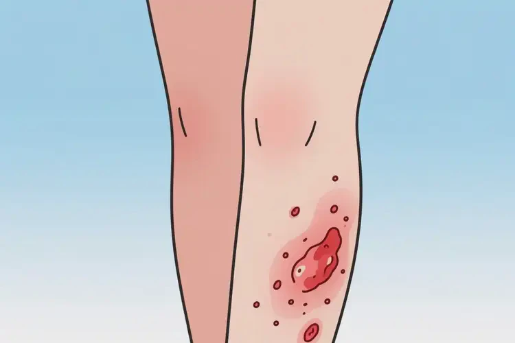 女性小腿上有濕疹不管它會(huì)自己好嗎(圖2)