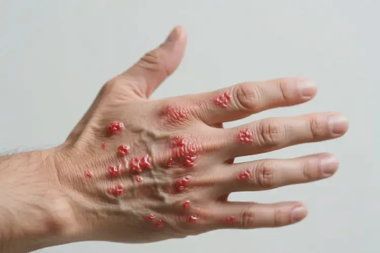 男人手上容易起濕疹不管它會(huì)自己好嗎(圖4)
