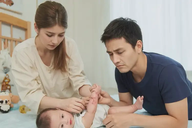 新生兒手臂上經(jīng)常長濕疹可以徹底自愈嗎(圖1)