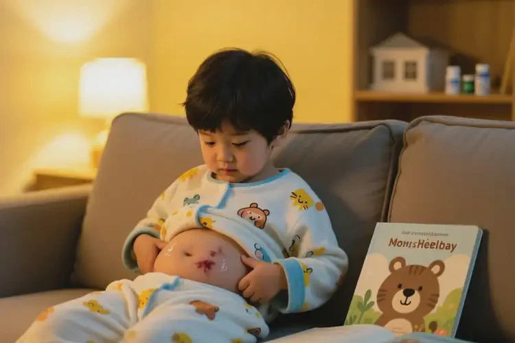 孩子肚子上起濕疹不管它會自己好嗎(圖1)