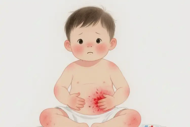 少兒肚子出濕疹不管它會(huì)自己痊愈嗎(圖4)