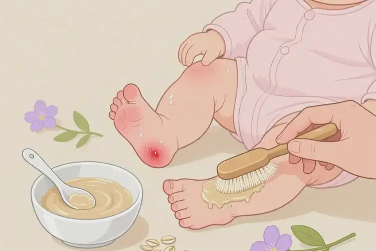 寶寶腳上有濕疹不管它會(huì)自己痊愈嗎(圖3)