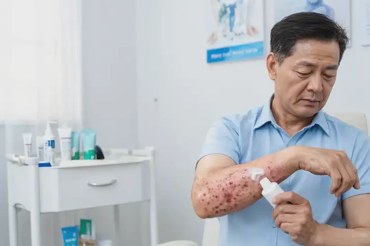 男人四肢偶爾長濕疹能夠徹底治愈嗎(圖2)