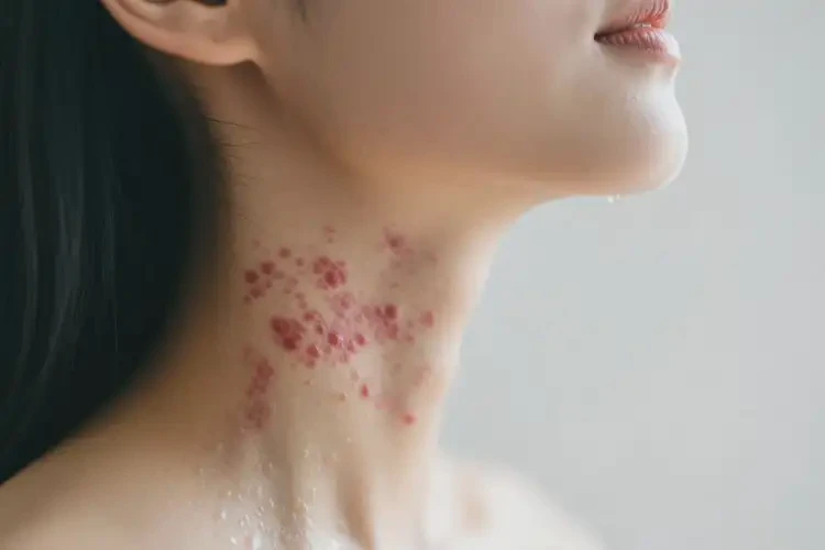 女性脖子經(jīng)常起濕疹不管它會自己好嗎(圖2)