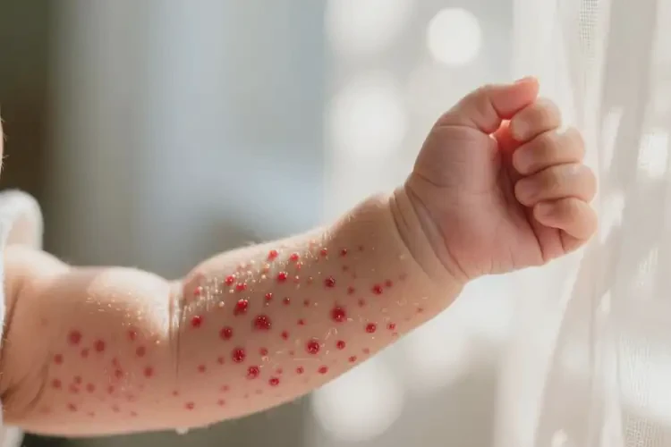 新生兒身上出濕疹可以徹底自愈嗎(圖2)