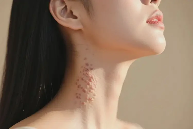 女生脖子上出濕疹能徹底自愈嗎(圖2)