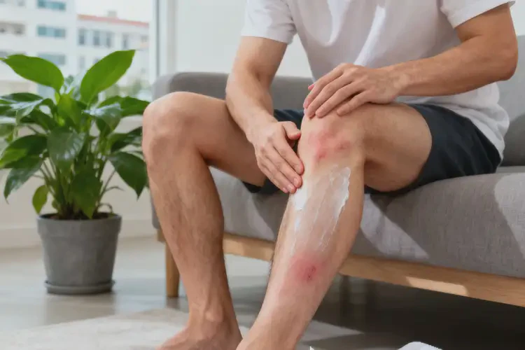 男性大腿上經(jīng)常長濕疹不管它會自己好嗎(圖2)