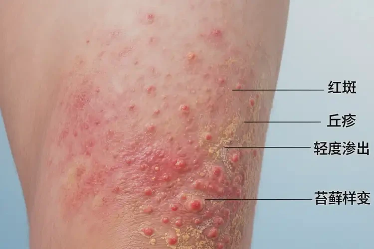 男人屁股上容易長濕疹可以徹底自愈嗎(圖3)