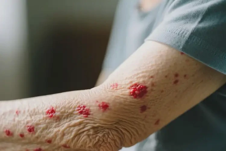 老年人手臂上出湿疹能彻底自愈吗(图4)