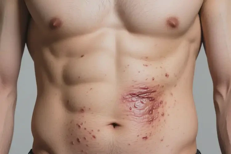男人肚子上起湿疹不管它会自己自愈吗(图3)