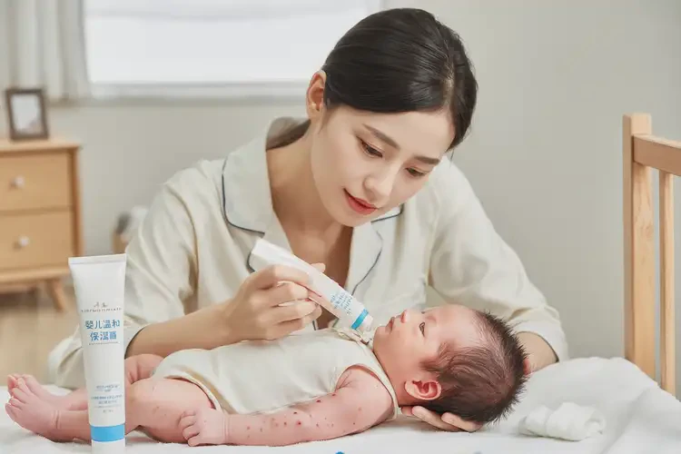 新生兒脖子上出現(xiàn)濕疹不管它會(huì)自己痊愈嗎(圖3)