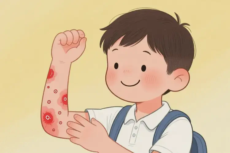 小學生手臂上出現(xiàn)濕疹可以徹底自愈嗎(圖3)