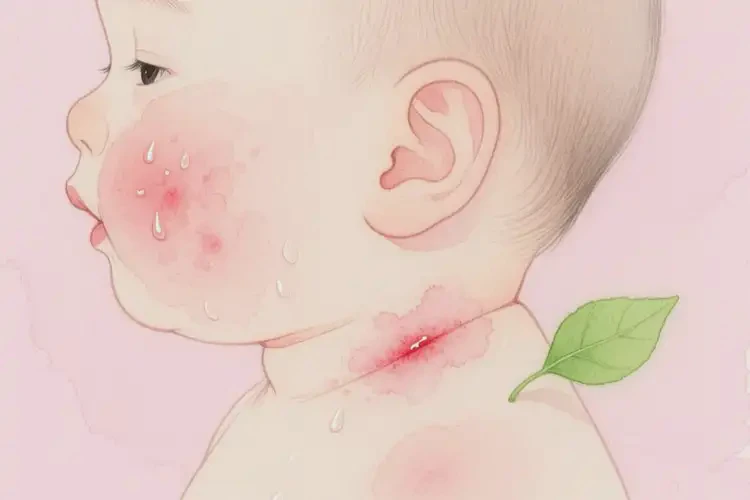 寶寶脖子上偶爾起濕疹不管它會自己痊愈嗎(圖1)