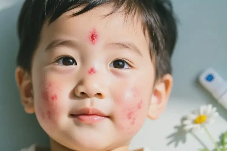 兒童臉上長(zhǎng)濕疹可不可以徹底自愈(圖1)