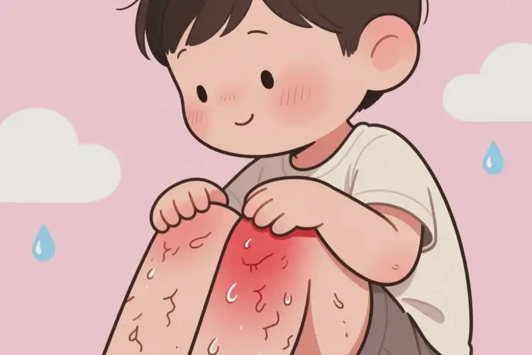 少儿大腿长湿疹不管它会自己自愈吗(图1)