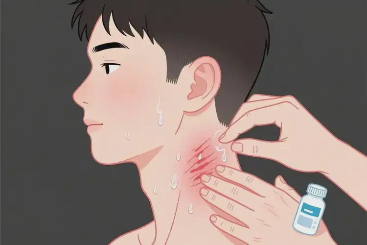 男生脖子长湿疹能够彻底治愈吗(图1)