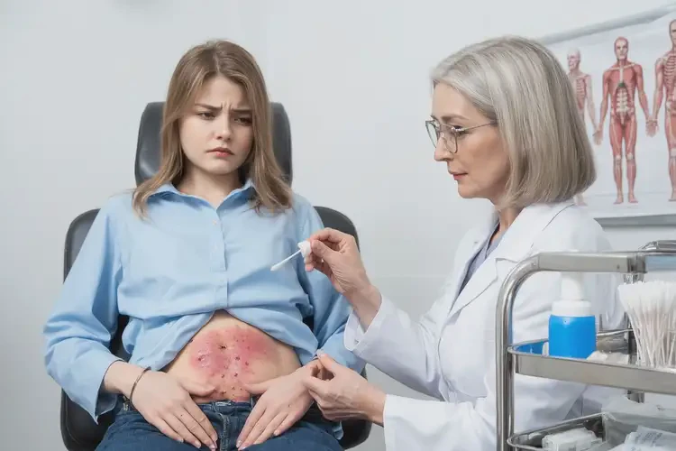 女性肚子上有濕疹能夠徹底治愈嗎(圖3)