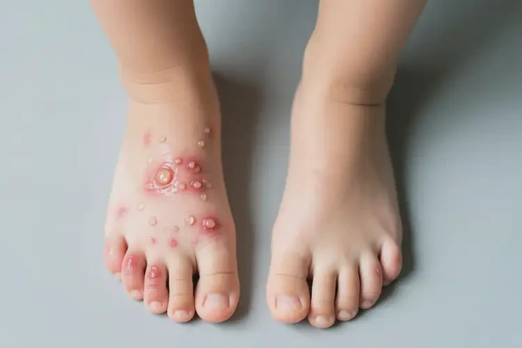 兒童腳上經(jīng)常長(zhǎng)濕疹能夠徹底治愈嗎(圖1)