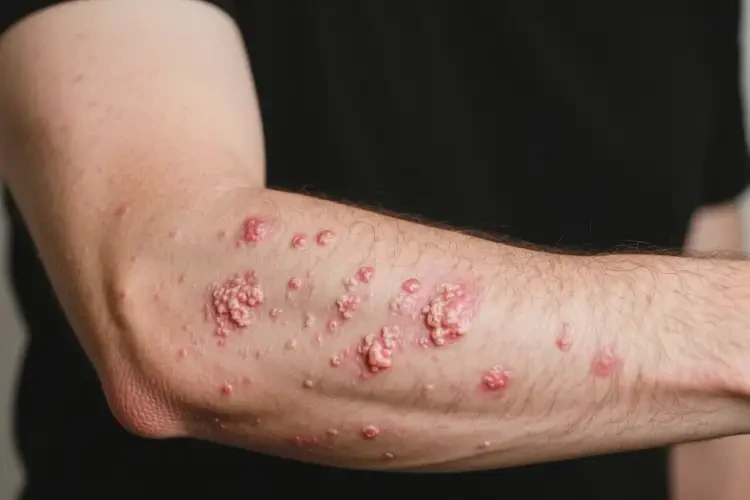 男人手臂上偶爾長濕疹可以徹底自愈嗎(圖3)