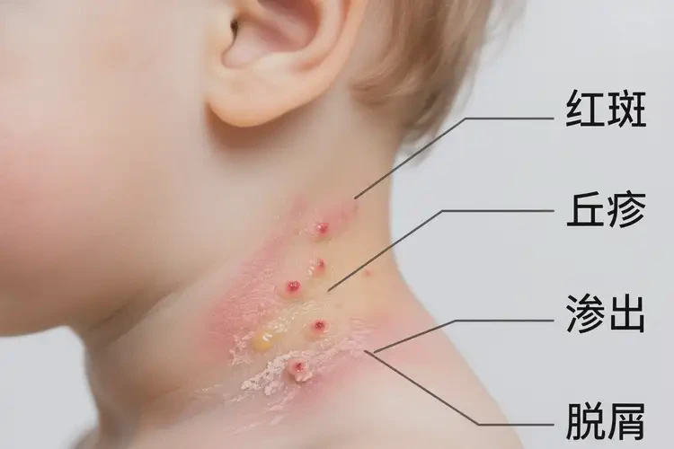 幼兒脖子有濕疹能靠自己自愈嗎(圖3)