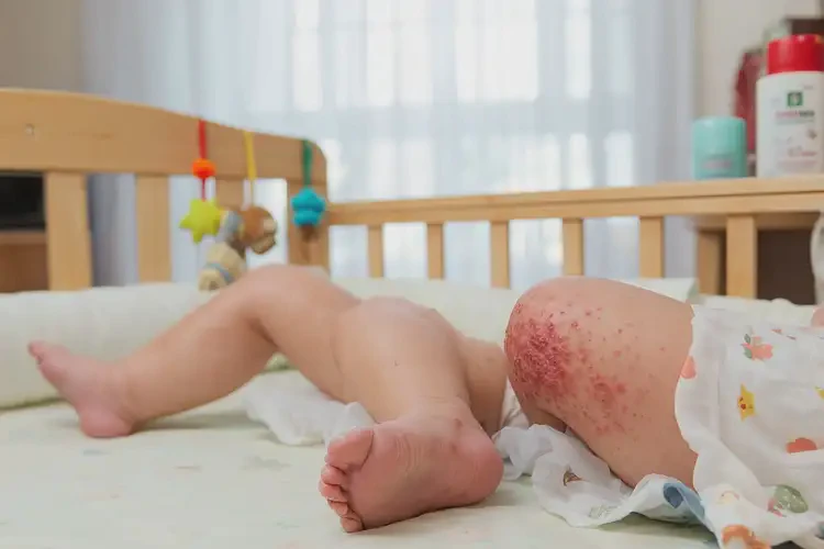 嬰兒大腿容易長濕疹可不可以徹底自愈(圖1)