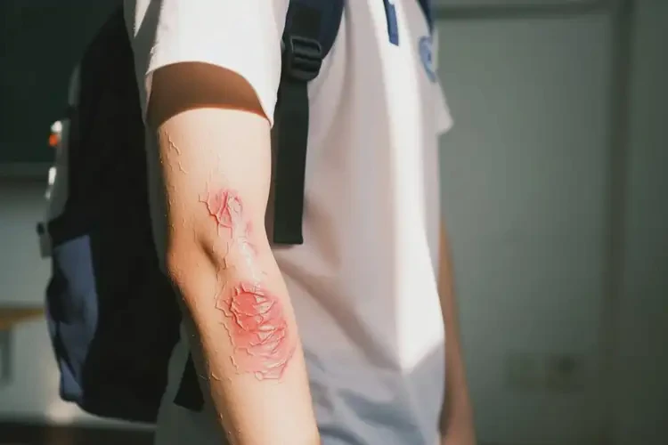 大學(xué)生手臂起濕疹不管它會自己自愈嗎(圖1)