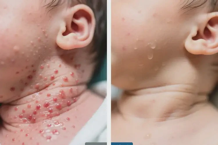 新生兒脖子經(jīng)常長(zhǎng)濕疹能夠徹底治愈嗎(圖1)