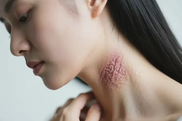 女人脖子上有濕疹不管它會自己自愈嗎(圖3)