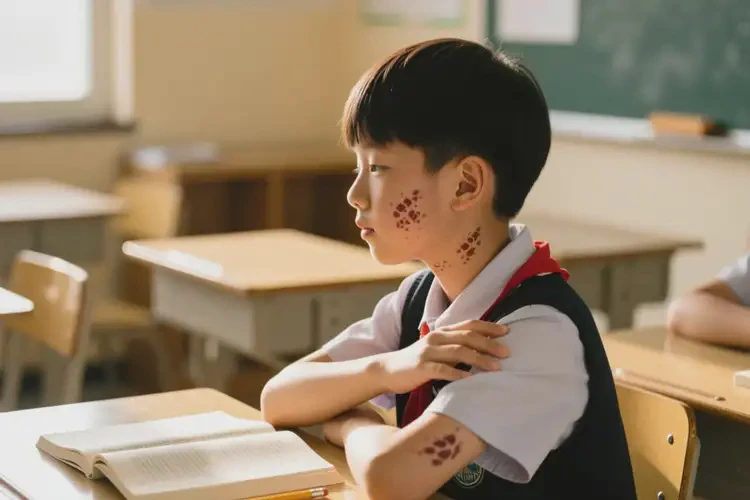 小學(xué)生脖子上有濕疹不管它會(huì)自己好嗎(圖3)