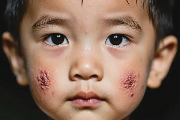 小孩面部長濕疹不管它會(huì)自己好嗎(圖1)