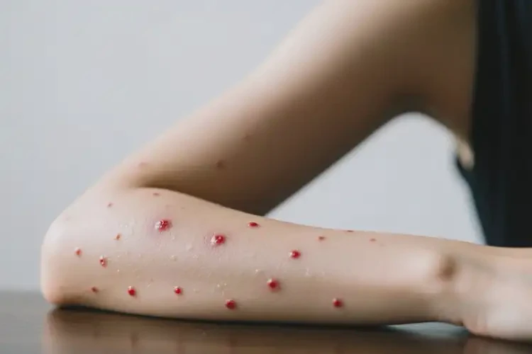 女性手臂上偶爾長濕疹不管它會自己痊愈嗎(圖1)