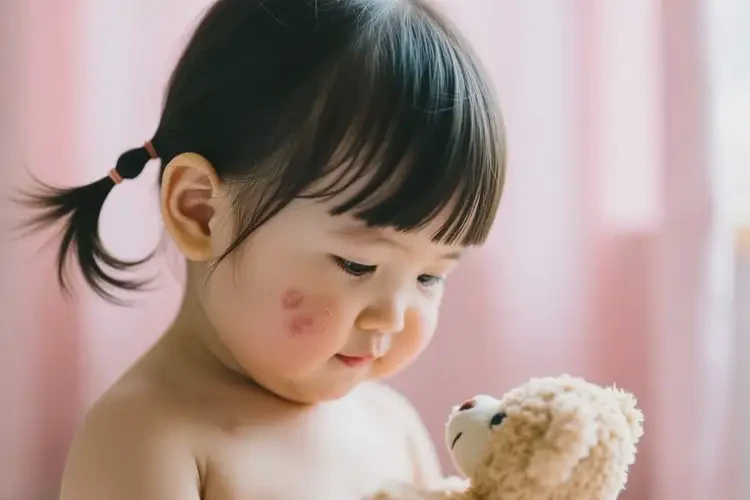 兒童面部起濕疹不管它會自己自愈嗎(圖1)