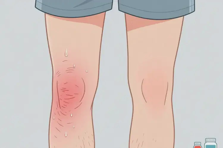 男生大腿長(zhǎng)濕疹不管它會(huì)自己自愈嗎(圖2)