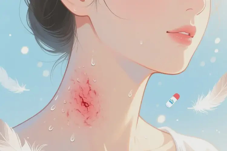 女性脖子上出湿疹可不可以彻底自愈(图3)