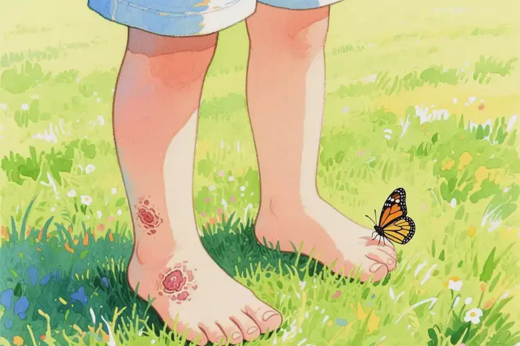 小學(xué)生腳上有濕疹不管它會自己好嗎(圖1)