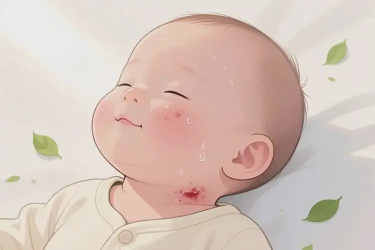 寶寶脖子有濕疹不管它會自己自愈嗎(圖4)