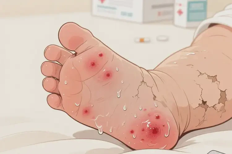 嬰幼兒腳上偶爾長(zhǎng)濕疹不管它會(huì)自己痊愈嗎(圖3)