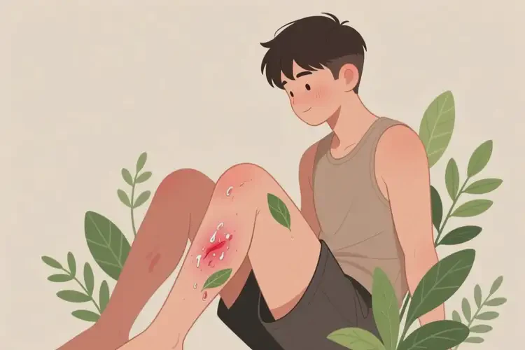 男生大腿長(zhǎng)濕疹不管它會(huì)自己自愈嗎(圖1)