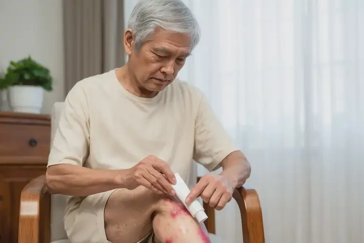 老人小腿上經(jīng)常起濕疹能徹底自愈嗎(圖2)
