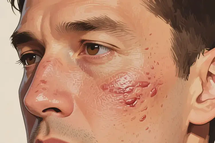 男人面部容易長濕疹可以徹底自愈嗎(圖3)