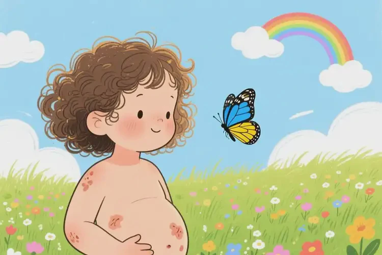 小孩肚子上起濕疹能夠徹底治愈嗎(圖2)