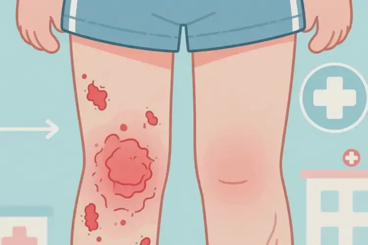 兒童大腿上出濕疹能靠自己自愈嗎(圖1)