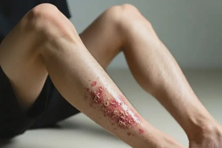 男生小腿容易起濕疹不管它會(huì)自己好嗎(圖1)