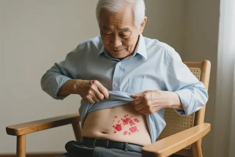 老人肚子長濕疹不管它會自己痊愈嗎(圖3)